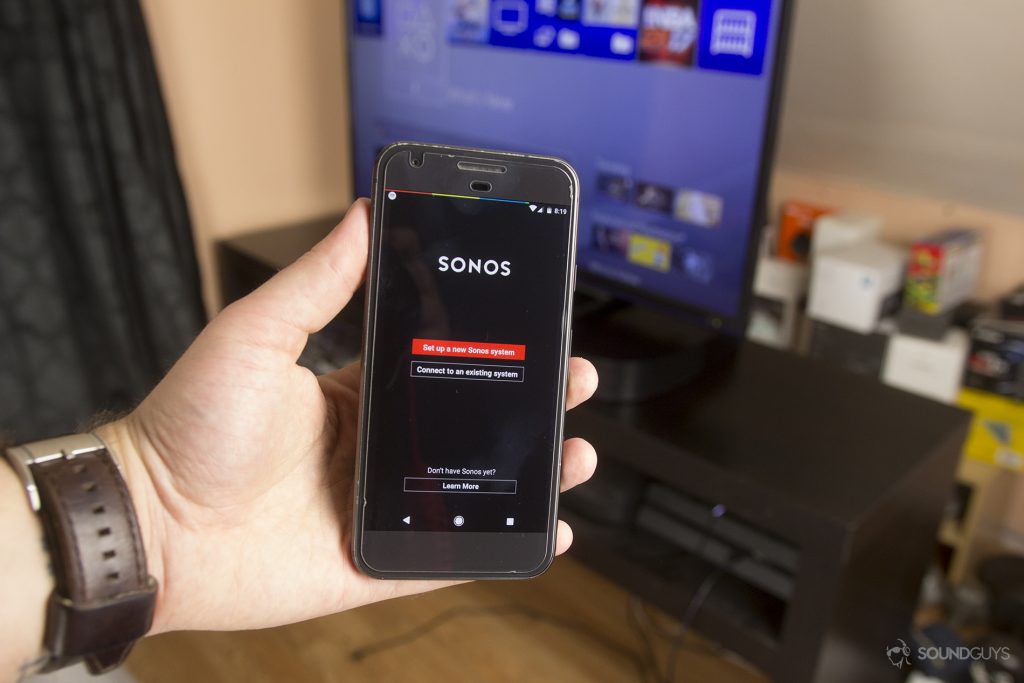 Picture of the Sonos app running on the phone. 