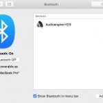 A screenshot for how to use Bluetooth on a Mac of the Bluetooth menu, highlighting the Bluetooth paired device.