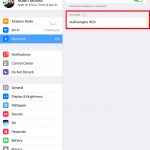 A screenshot for how to use Bluetooth on an iOS devices like an iPhone or iPad with the Settings app open and desired Bluetooth device selected.