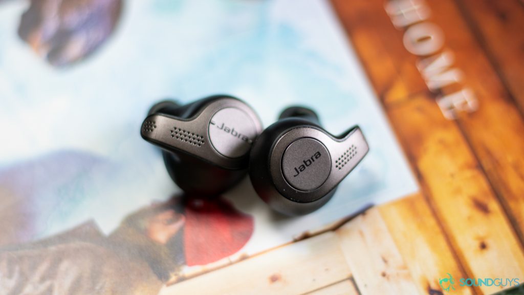The Jabra Elite 65t true wireless earbuds' playback controls of the Jabra Elite 65t are two buttons on either one.
