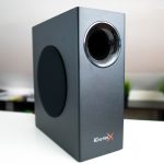 Pictured is the subwoofer of the Creative Sound BlasterX Katana.