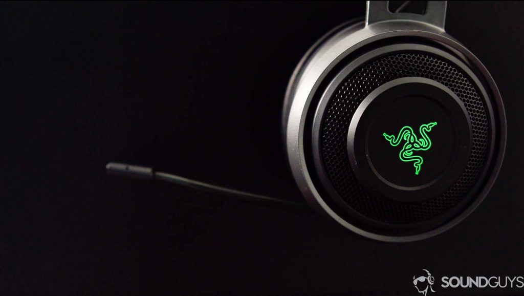 Pictured is the microphone of the Razer Nari Ultimate. 