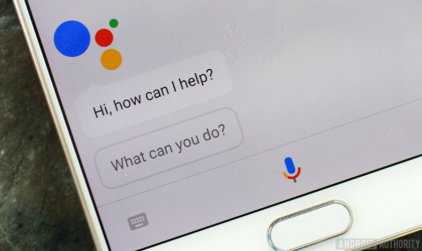 A picture of Google Assistant pulled up on a smartphone.