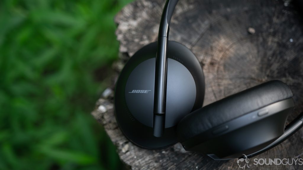 Close-up of the Noise Canceling Headphones 700 from Bose with the headband and earcups visible. 