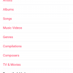 Screenshot of Apple Music on an Android device