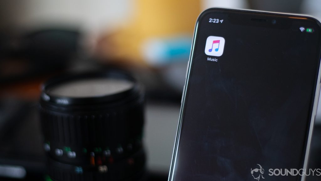 Apple Music App shown on iPhone X