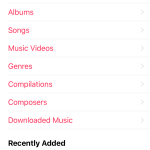 Screenshot of Apple Music on an iOS device