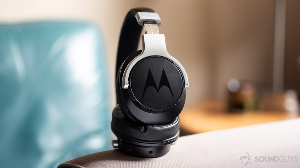A photo of the Motorola Escape 500 ANC Bluetooth headphones for working out which are IPX4 rated.