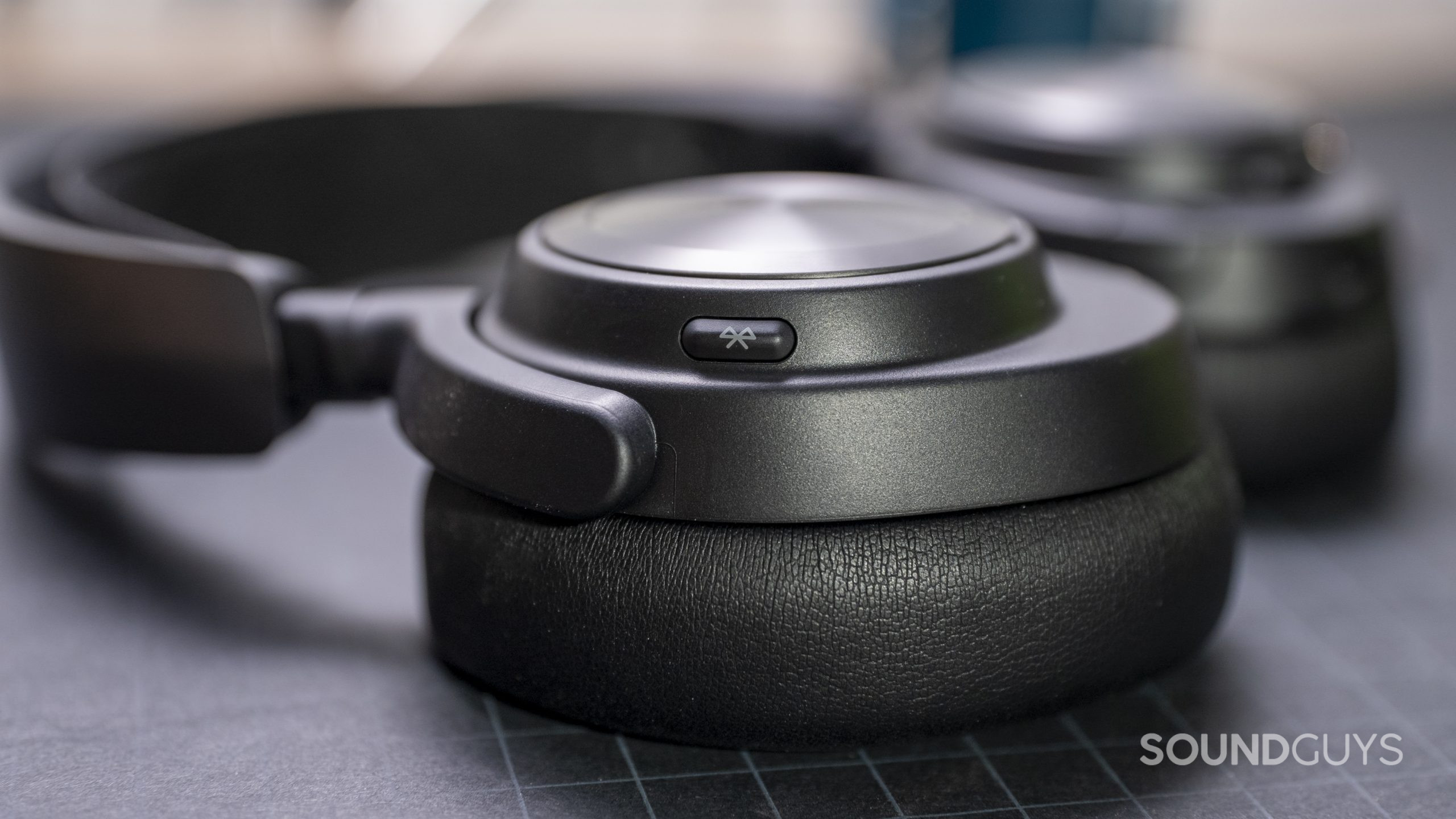 A closeup of the SteelSeries Arctis Nova Pro Wireless' earcup.