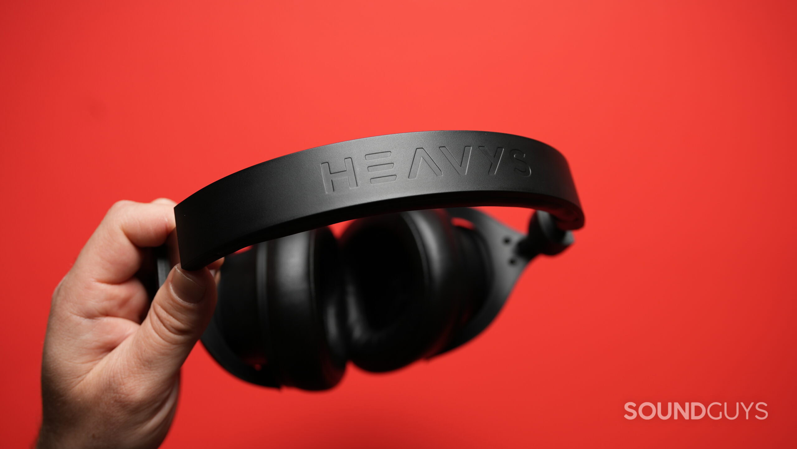 Top down photo of the Heavy H1H headphones headband