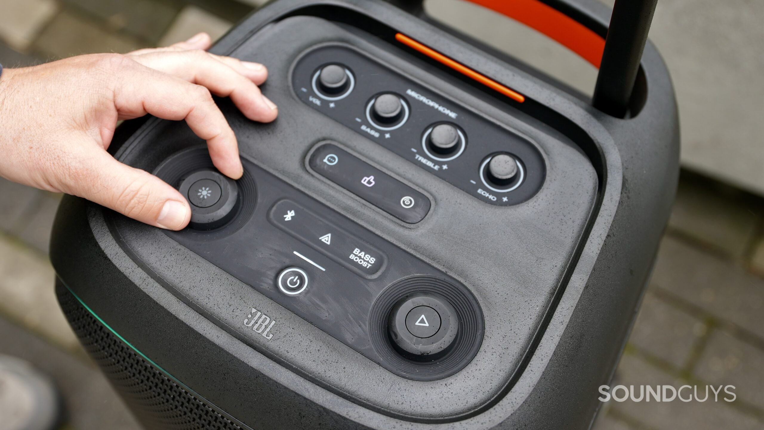 The top control panel of the JBL PartyBox 320