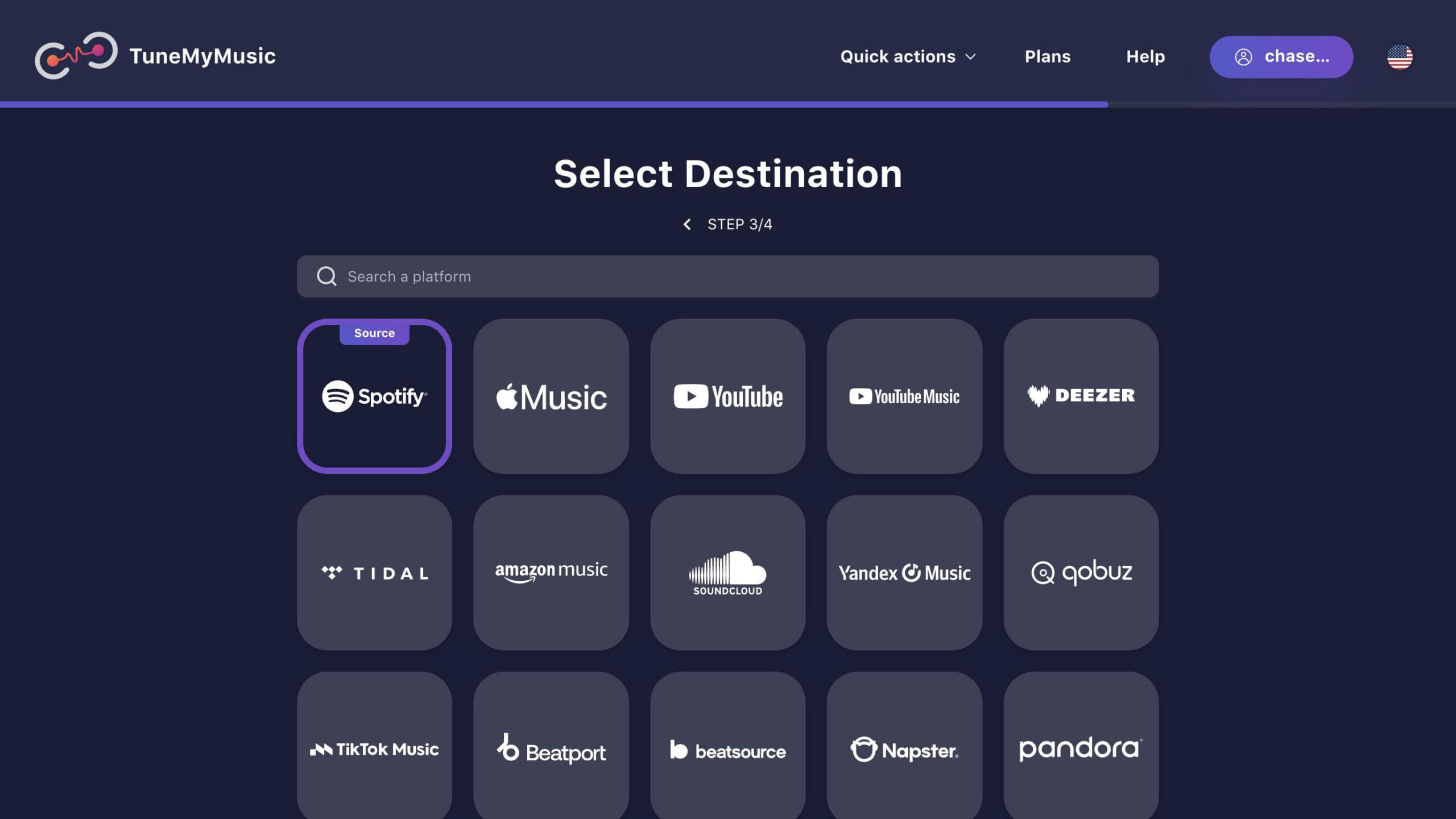 All the streaming services you can transfer playlists to using TuneMyMusic.