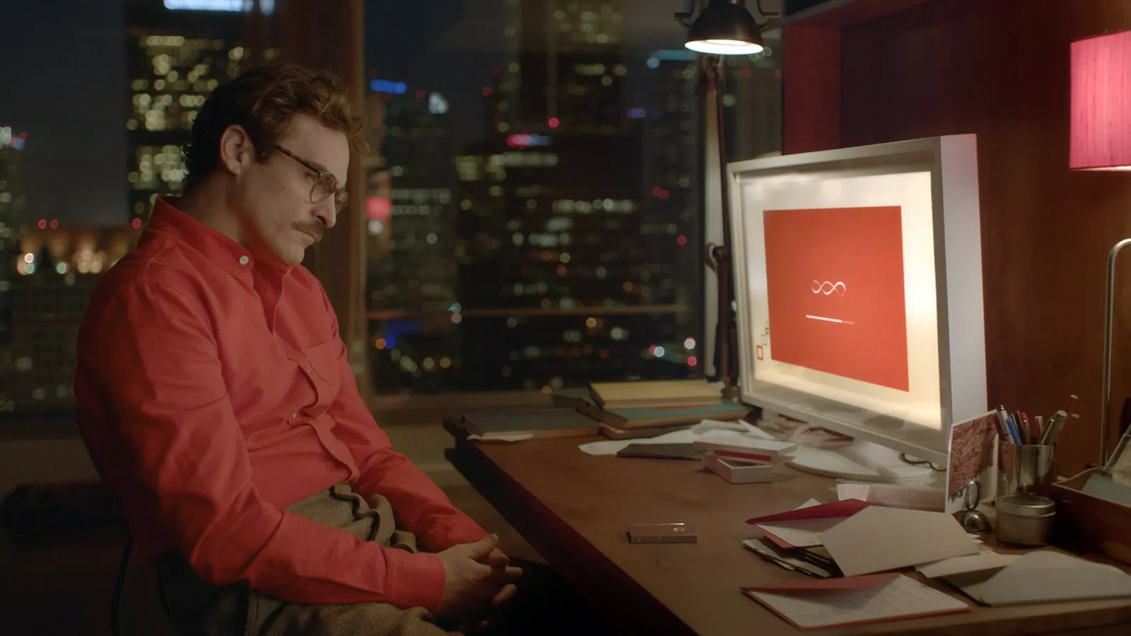 The main protagonist from the movie Her, played by Joaquin Phoenix