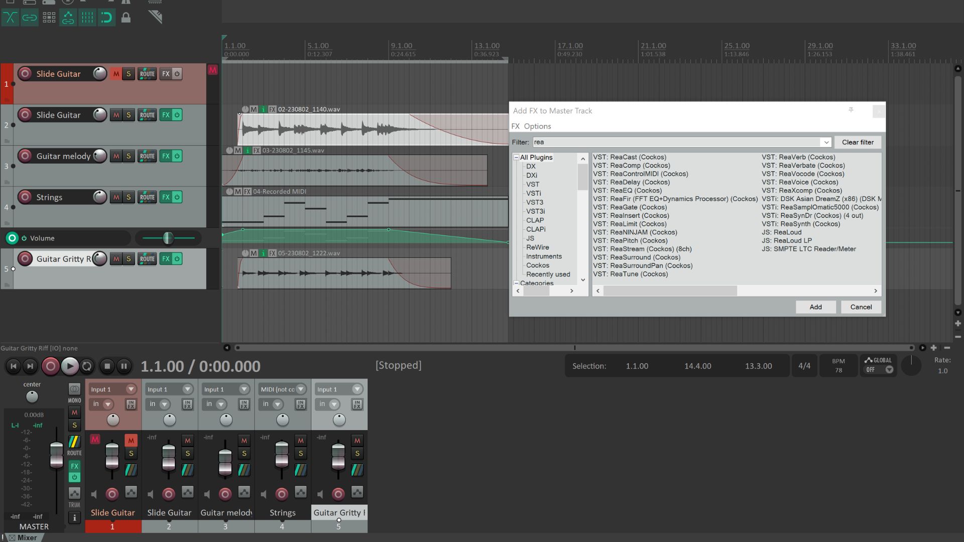 Reaper comes packed with native effects, but has less VSTs than its competitors.