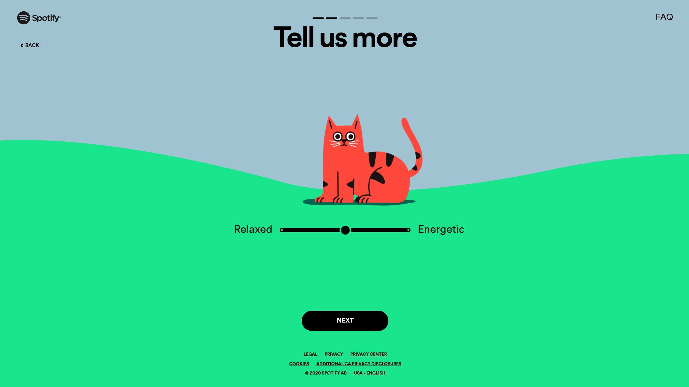 The first question about a pet that Spotify asks when curating its pet playlist.