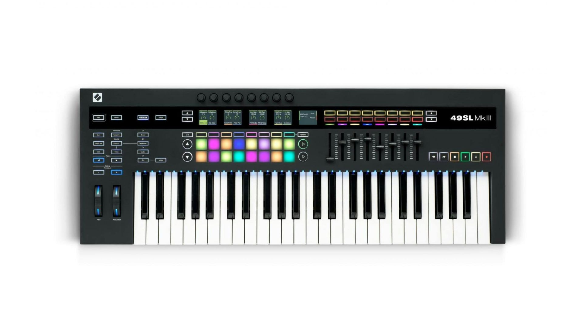 A screen grab of the Novation 49 SL MkIII.