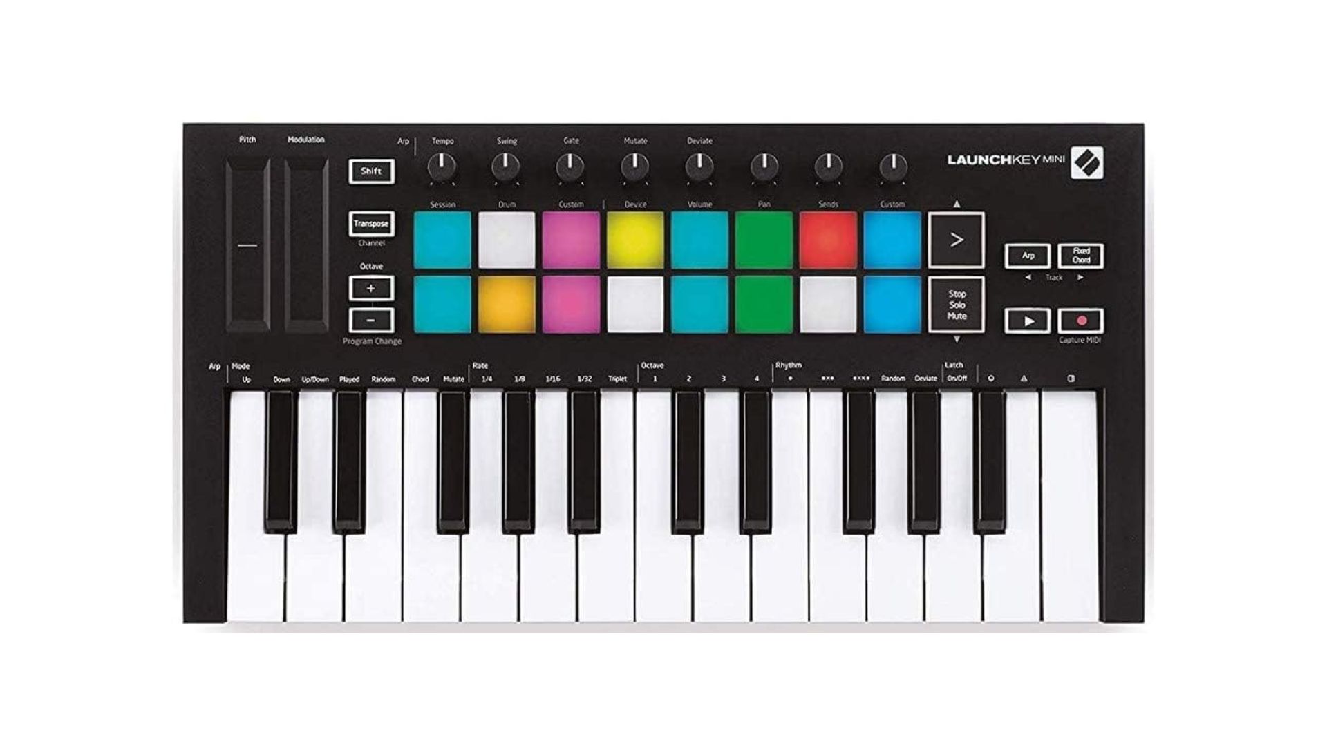 The Novation Launchkey Mini MK3 MIDI keyboard controller