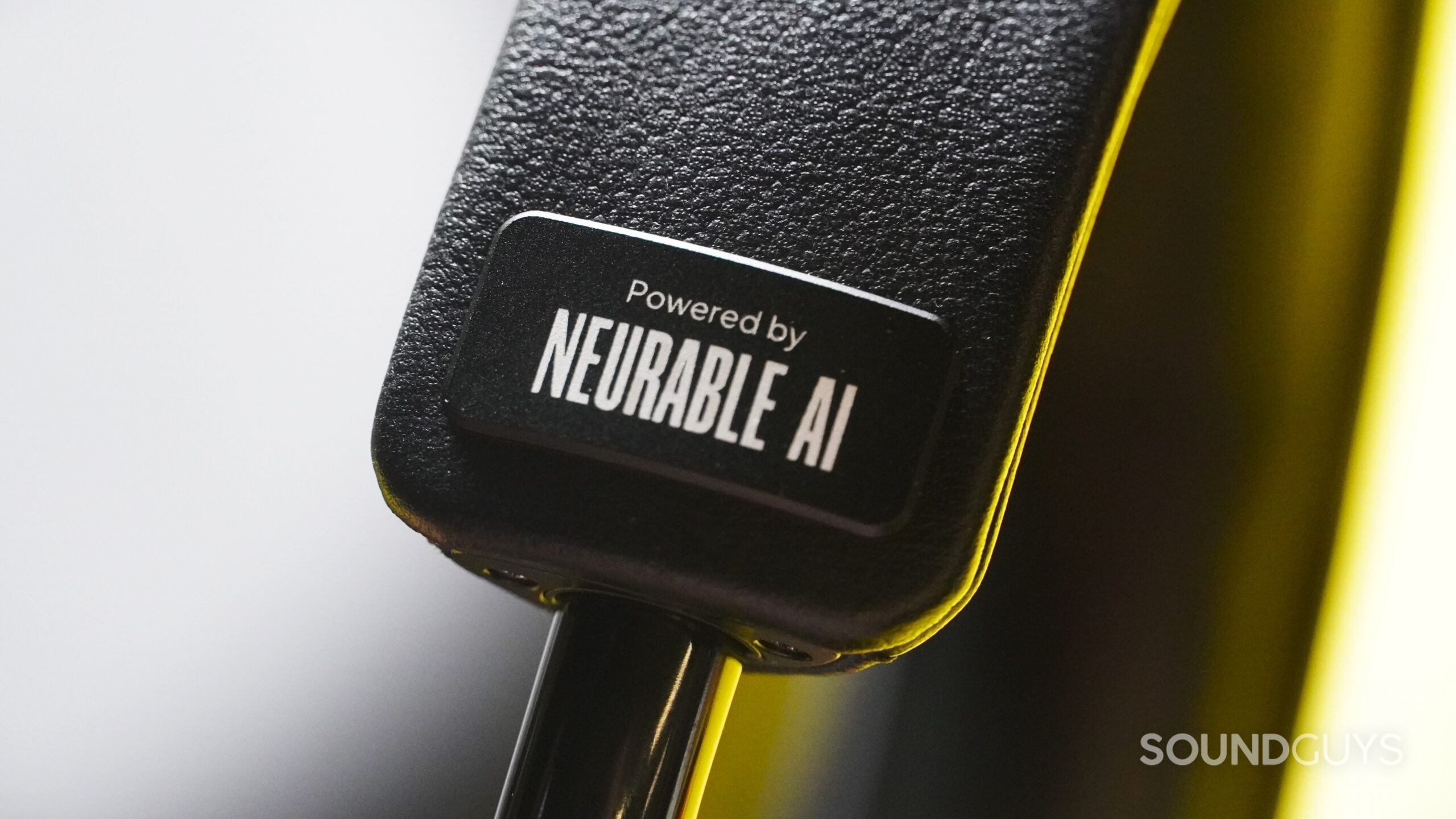 Neurable AI logo on the MW75 Neuro headphones