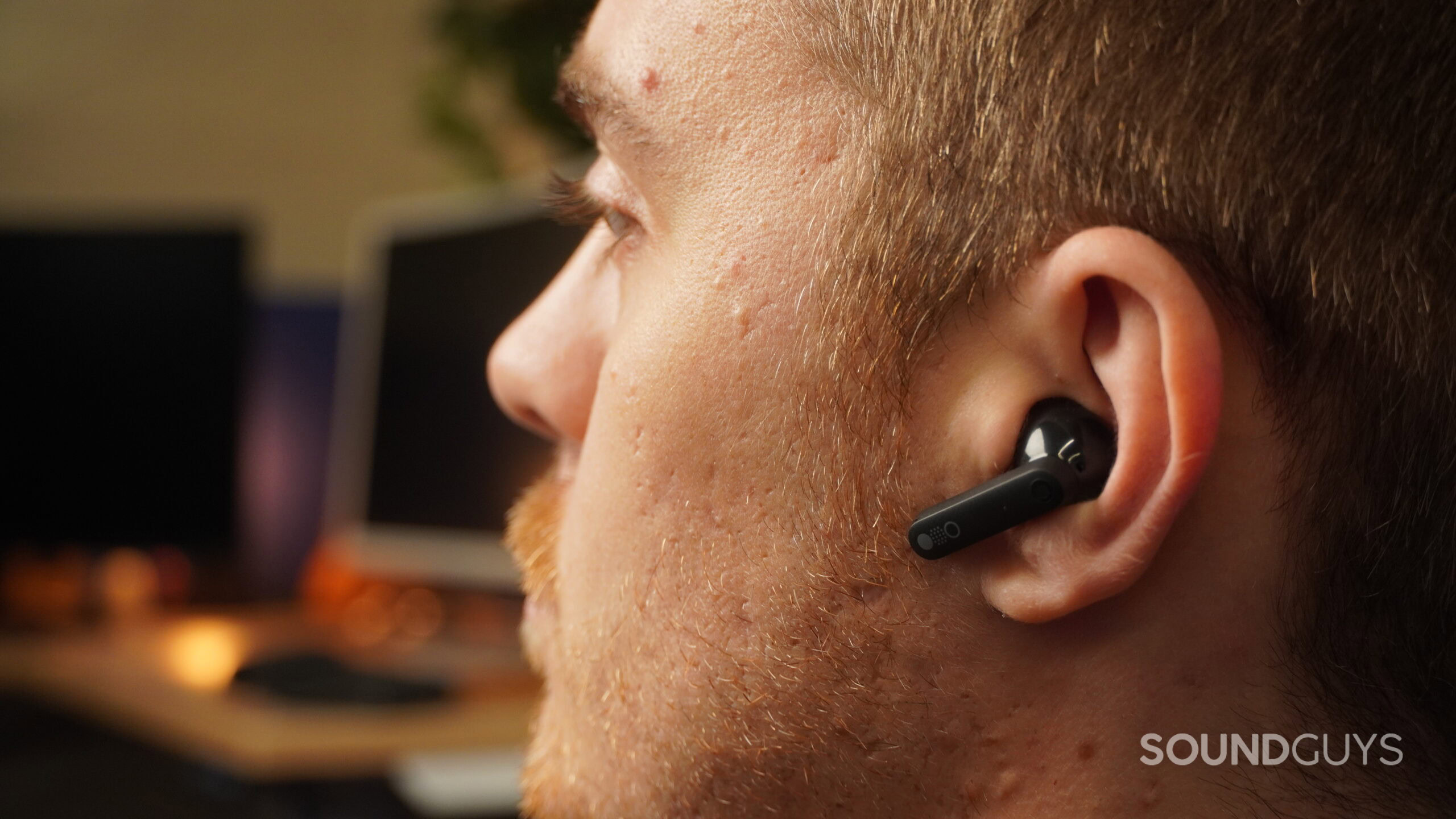 a close up of the cmf buds 2 pro in-ear