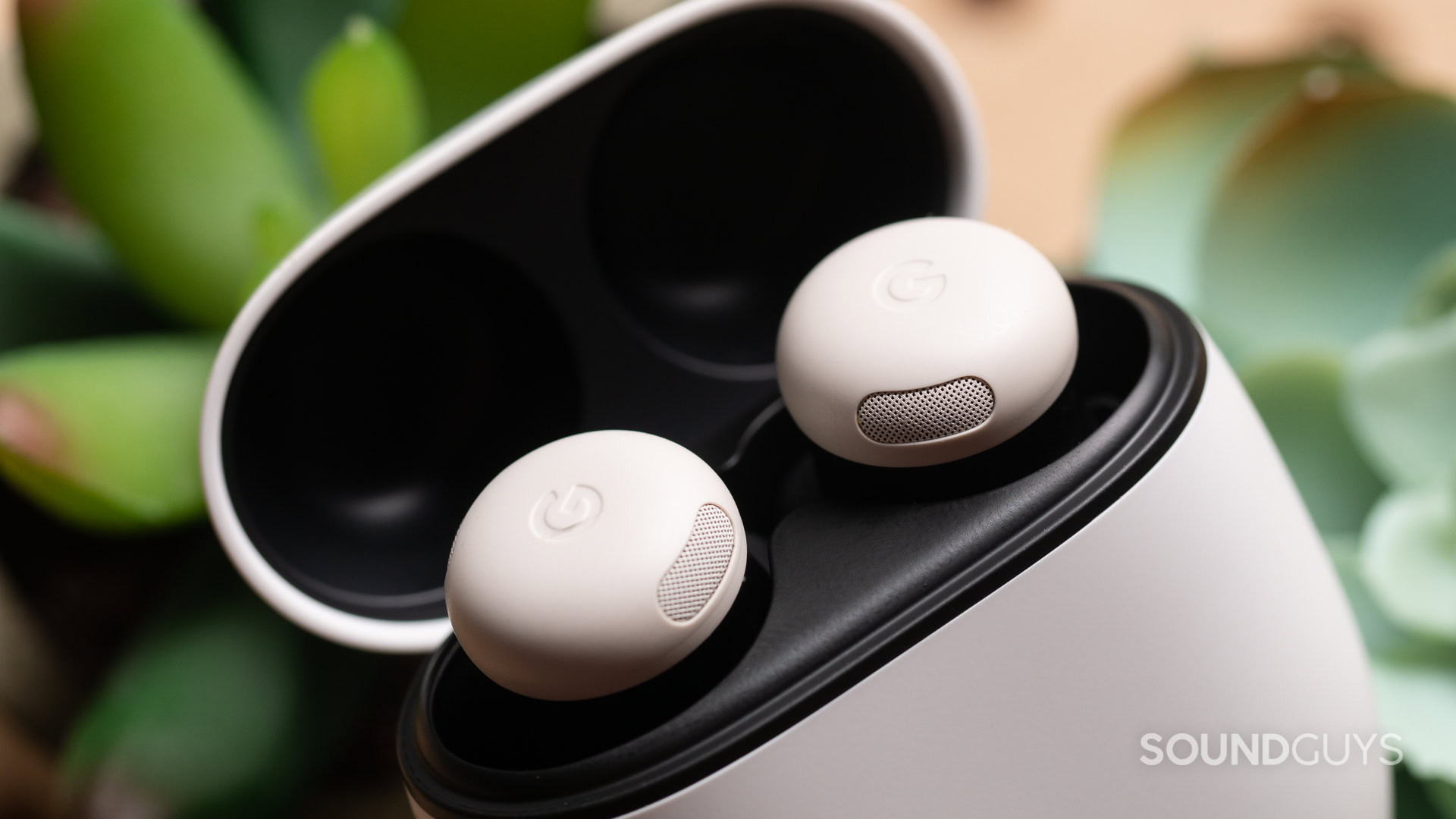 A close-up shot of the Google Pixel Buds Pro.