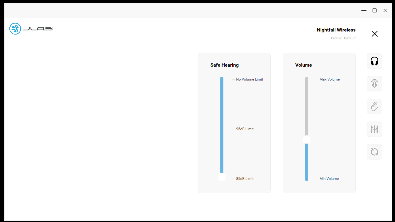 JLab gaming app safe hearing levels