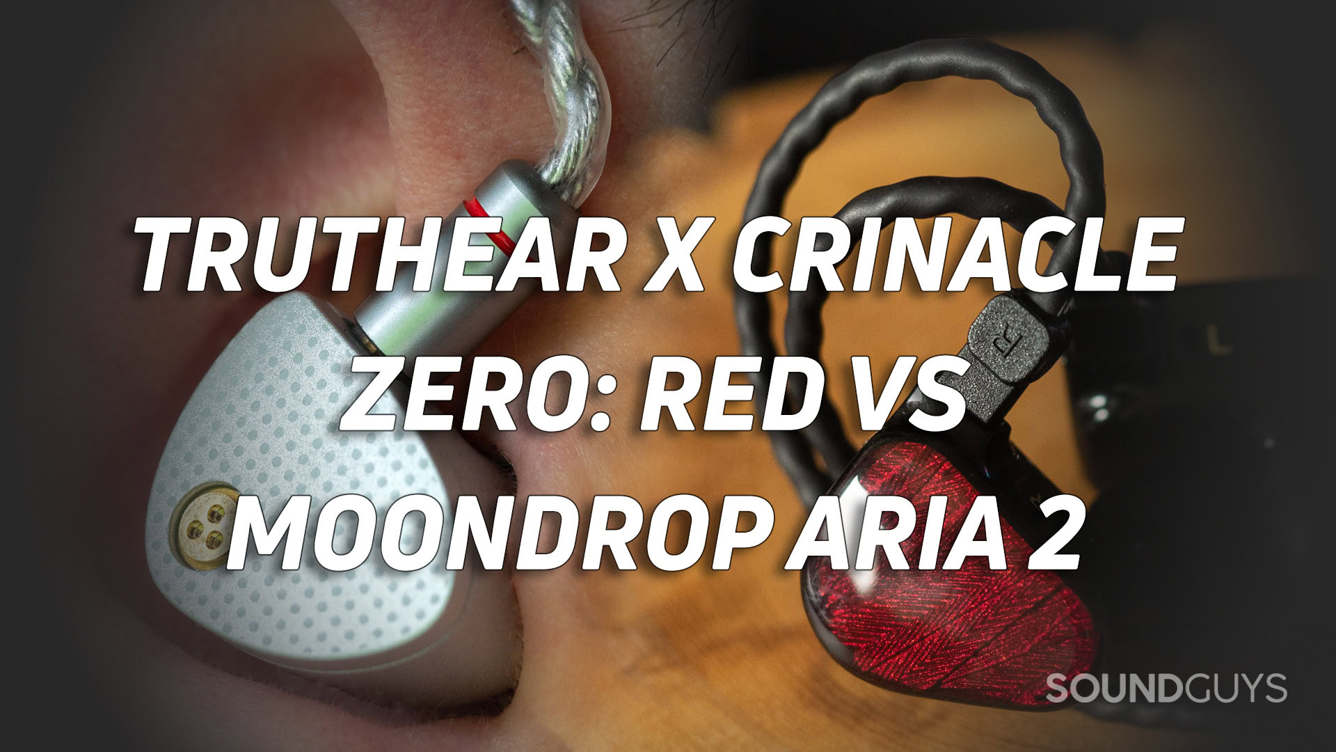 A side-by-side comparison of the Moondrop Aria 2 on the left, and the Truthear x Crinacle Zero: Red on the right.