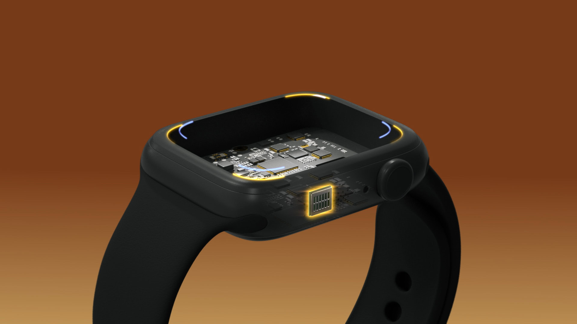 A render of xMEMS Sycamore in a watch.