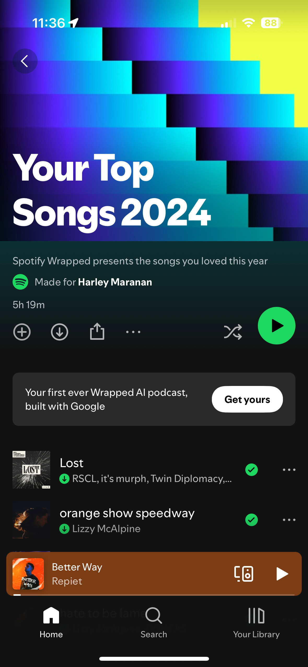 Spotify Wrapped 2024 Top Songs