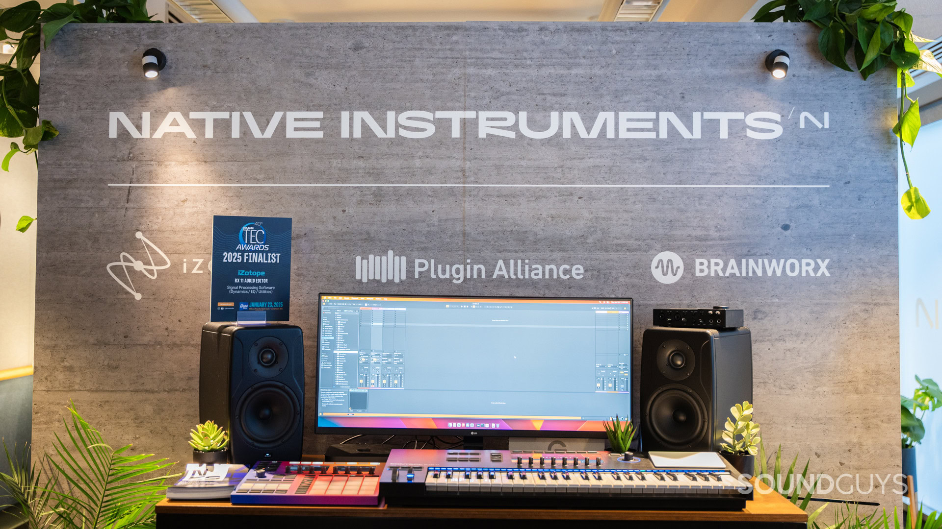 A production setup with Native Instruments and their partners logos.